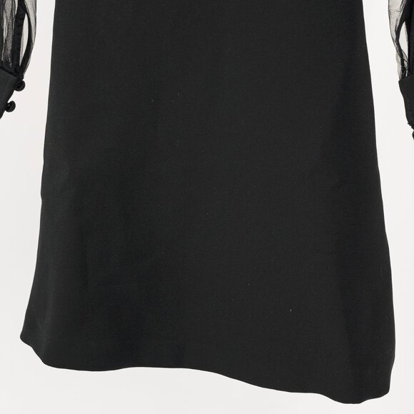 Self-Portrait SS/16 Black Balloon-Sleeve Lace A-Line Mini Dress - Picture 7 of 11